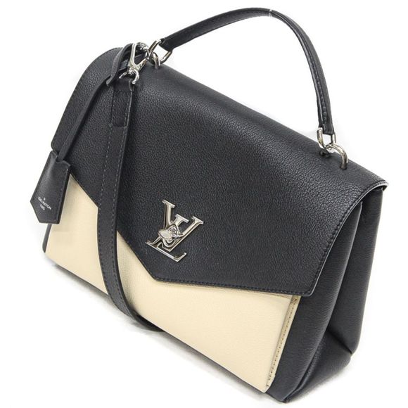 Louis Vuitton My Lock Me Twist Lock Leather Noir LV 2way Shoulder Bag - Picture 1 of 9